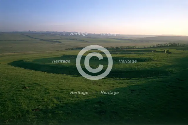 Roman fortlet on Swarthy Hill near Maryport, Cumbria, 1996. Artist: J Richards