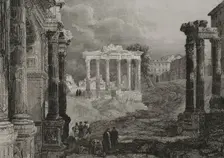 Roman Forum, 1840. Creator: Leonce Lhuillier