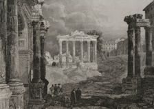 Roman Forum, 1840. Creator: Leonce Lhuillier