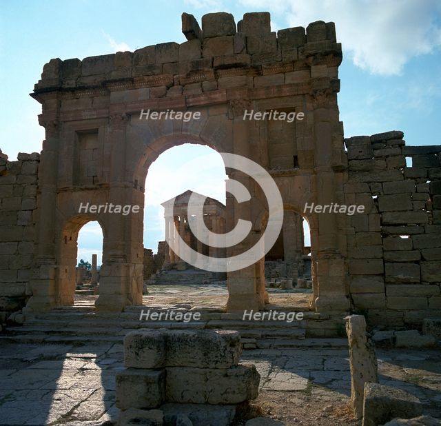 Roman forum in Suffetula, Tunisia, 2nd century. Artist: Unknown