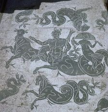 Roman floor mosaic showing Neptune, 3rd century