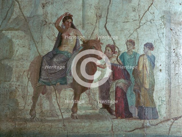 Roman fresco of Europa and the bull. Creator: Unknown.