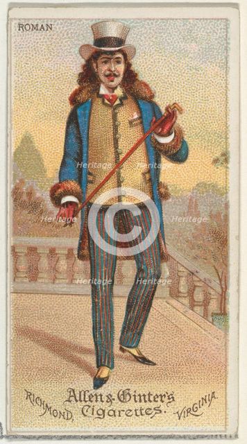 Roman, from World's Dudes series (N31) for Allen & Ginter Cigarettes, 1888. Creator: Allen & Ginter.