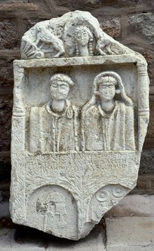 Roman funeral stele, Ankara, Turkey, 2000. Creator: LTL
