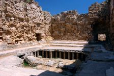Roman hypocaust, Salamis, North Cyprus. Creator: Peter Thompson