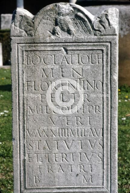 Roman Inscription on Tombstone, c2nd-5th century. Artist: Unknown.
