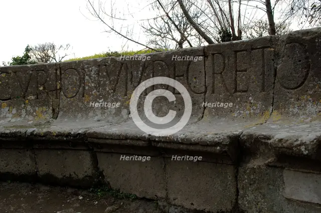 Roman inscription, Pompeii, Italy, 2009. Creator: LTL.