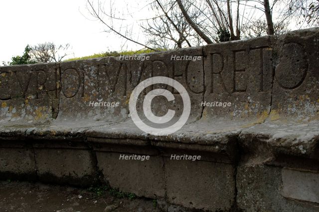 Roman inscription, Pompeii, Italy, 2009. Creator: LTL.