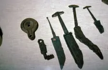 Roman Iron Swords, Key and Clay Lamp from Bavaria, Germany, c2nd century BC-5th century