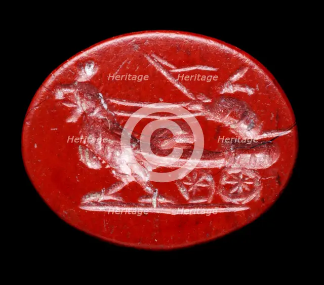 Roman jasper intaglio from Aldborough Roman town, North Yorkshire. Artist: Unknown.
