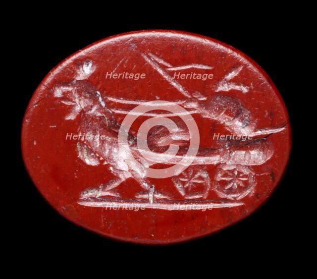 Roman jasper intaglio from Aldborough Roman town, North Yorkshire. Artist: Unknown.