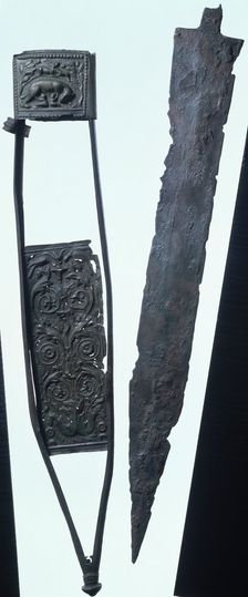 Roman officer's sword, first half of the 1st century AD. Creator: Unknown