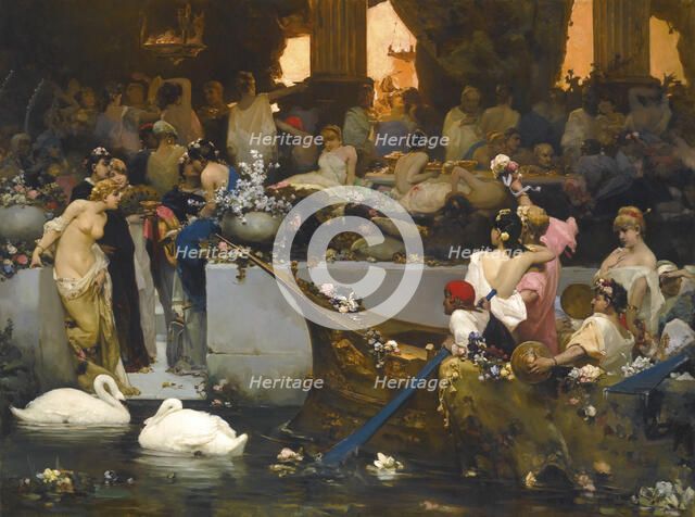 Roman Orgy. Artist: Kotarbinsky, Vasilii (Wilhelm) Alexandrovich (1849-1921)