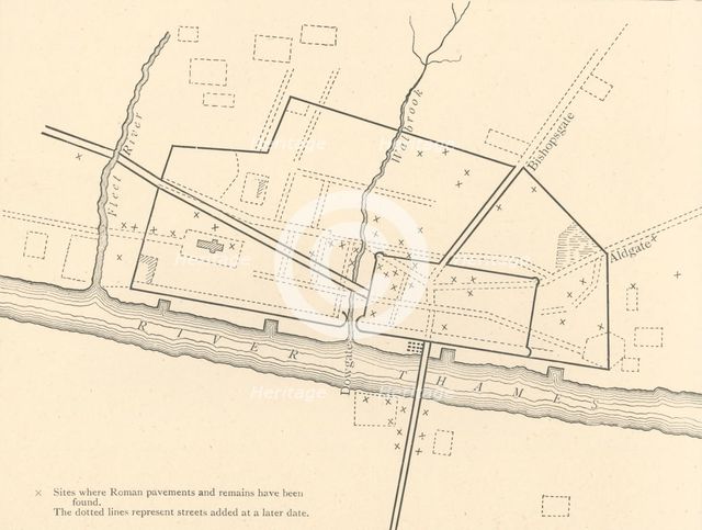 'Roman London', 1908. Artist: Unknown.