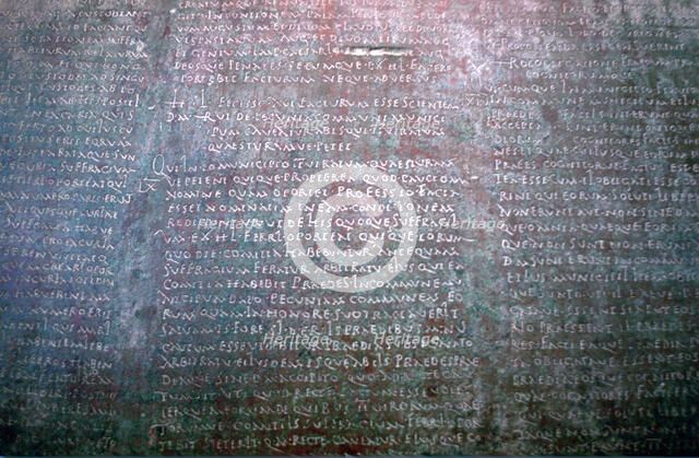 Roman Latin inscription on stone from Spain. Artist: Unknown