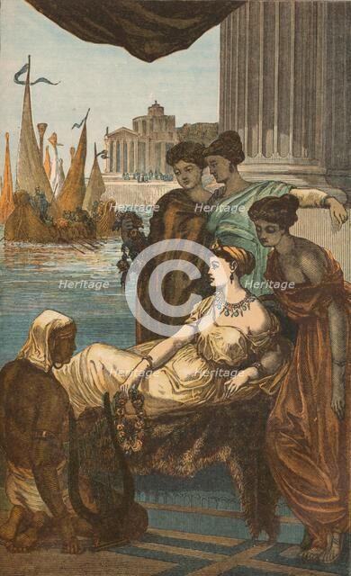 Roman Lady and Slaves, c1910. Artist: Unknown