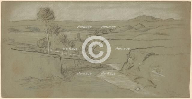 Roman Landscape, c. 1900. Creator: Elihu Vedder.