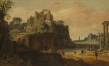 Roman Landscape with Ruins, c.1629-1630. Creator: Pieter Anthonisz van Groenewegen