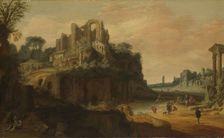 Roman Landscape with Ruins, c.1629-1630. Creator: Pieter Anthonisz van Groenewegen