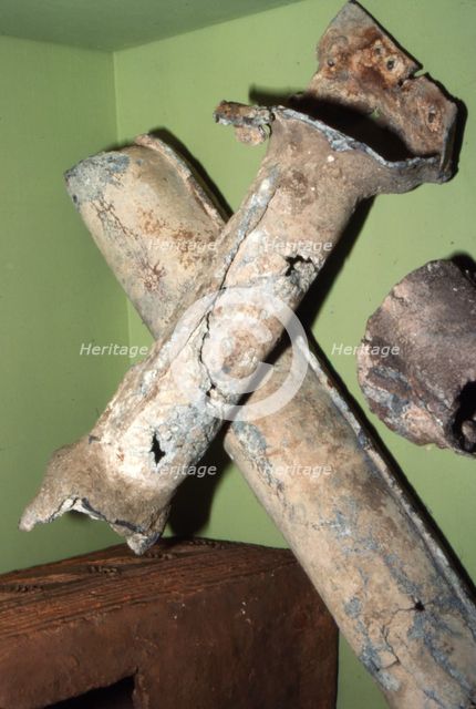 Roman Leadwater Pipes from Colchester, Essex, c2nd-3rd century. Artist: Unknown.