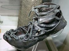 Roman leather sandal, which the Romans introduced to Britain