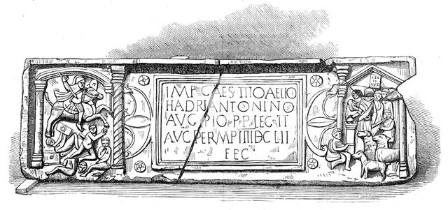 Roman legionary tablet found at Bridgeness, Linlithgowshire, 1868. Creator: Unknown.
