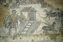 Roman mosaic, Newport Villa, Isle of Wight, c280AD