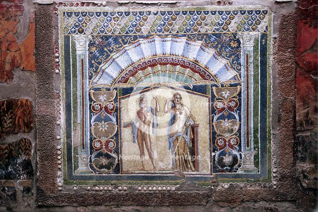 Roman mosaic of Neptune and Amphitrite, Herculaneum, Italy. Artist: Unknown