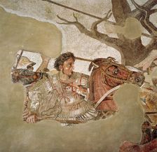 Roman mosaic of Alexander the Great at the Battle of Issus, Pompeii, Italy, (1st century AD). Creator: Unknown