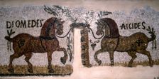 Roman Mosaic of Horses, Diomeder and Aicides, 2nd-3rd century