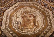 Roman Mosaic of the Season Autumn at Museum of Pagan Art, Arles, France, c1st-2nd century