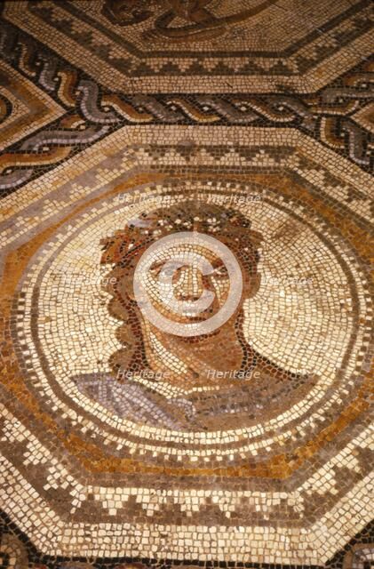 Roman Mosaic of the Season Summer at Museum of Pagan Art, Arles, France, c1st-2nd century. Artist: Unknown.