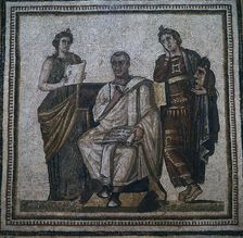 Roman mosaic of Virgil, 1st century