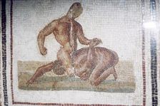 Roman Mosaic of Wrestlers, c2nd-3rd century