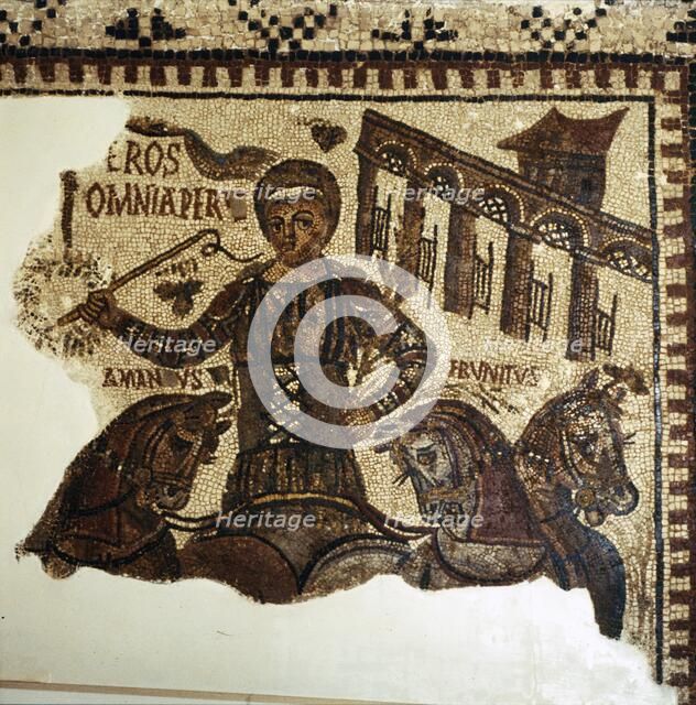 Roman Mosaic, Charioteer (Eros), c2nd-3rd century. Artist: Unknown.