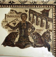 Roman Mosaic, Charioteer (Eros), c2nd-3rd century