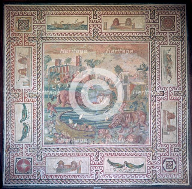Roman mosaic depicting Egypt. Artist: Unknown