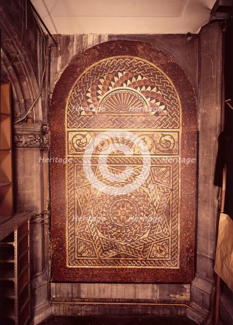 Roman mosaic floor from Bucklersbury, London, (1870). Creator: Unknown.