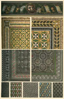 Roman mosaic floors, (1898). Creator: Unknown