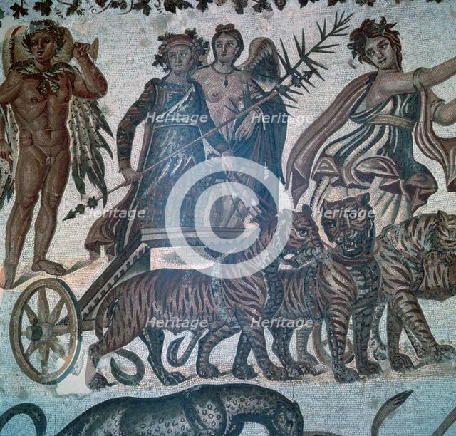 Roman mosaic showing the 'Triumph of Bacchus', 3rd century. Artist: Unknown