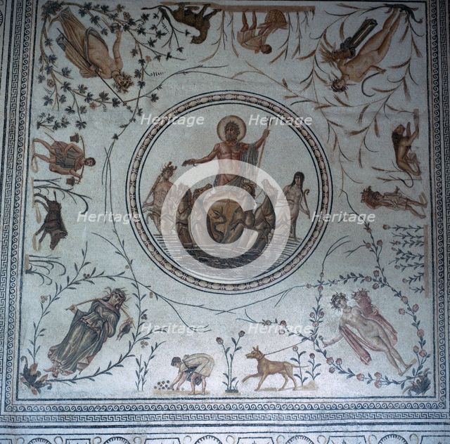 Roman mosaic showing the triumph of Neptune, 1st century. Artist: Unknown