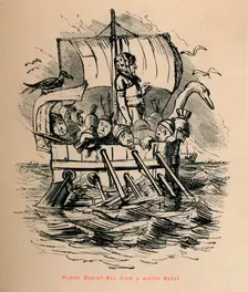 Roman Man-of-War, from a scarce Medal 1852. Artist: John Leech