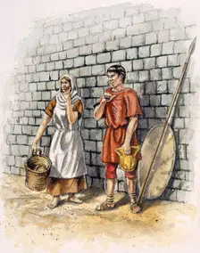 Roman man and woman, c2nd century, (c1990-2010). Artist: Peter Dunn
