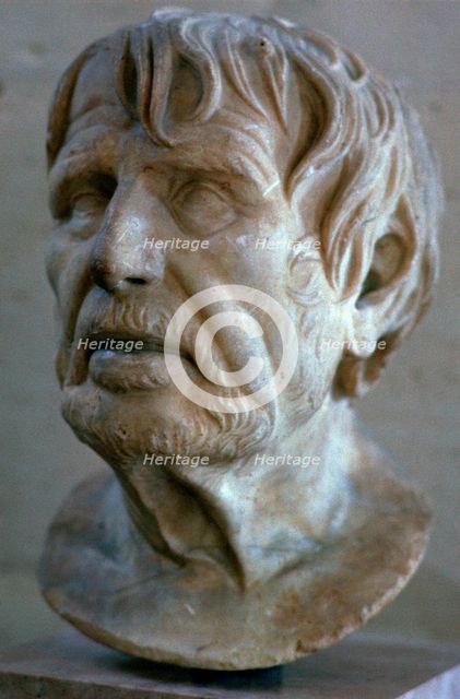 Roman marble head of Claudius, 1st century BC. Artist: Unknown