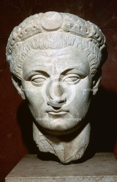 Roman marble head of Seneca, 1st century BC. Artist: Unknown