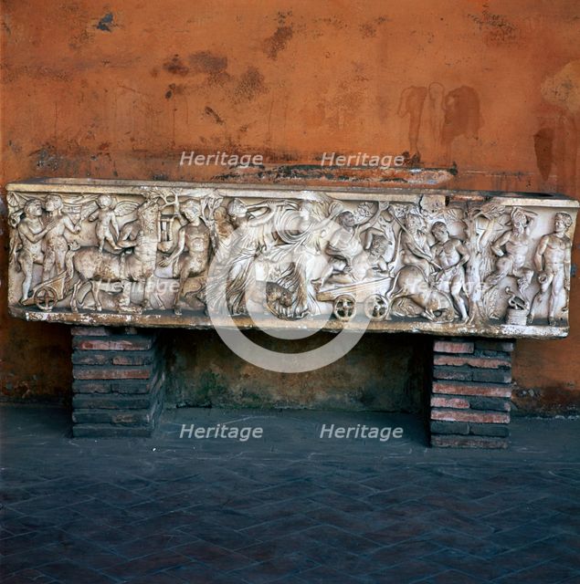 Roman marble sarcophagus with Dionysiac scenes, 2nd century. Artist: Unknown