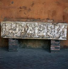 Roman marble sarcophagus with Dionysiac scenes, 2nd century