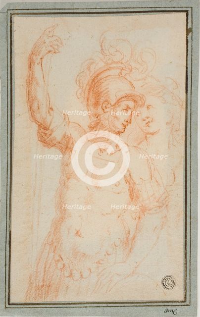 Roman Soldier and Woman, n.d. Creator: Ercole Procaccini.