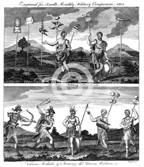 Roman soldiers, 1801. Artist: Unknown