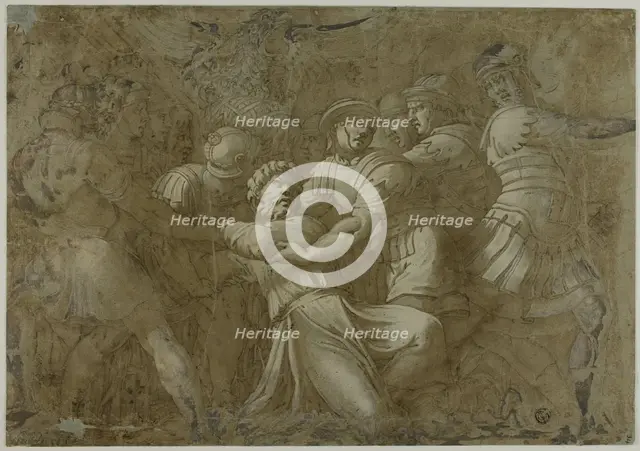 Roman Soldiers Arresting Saint Peter (?), n.d. Creator: Unknown.